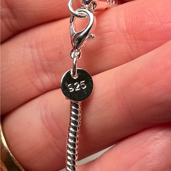 2002-AMT Two Piece Jewelry Set 925 Charm Stamped Necklace & Bracelet - Picture 6 of 13